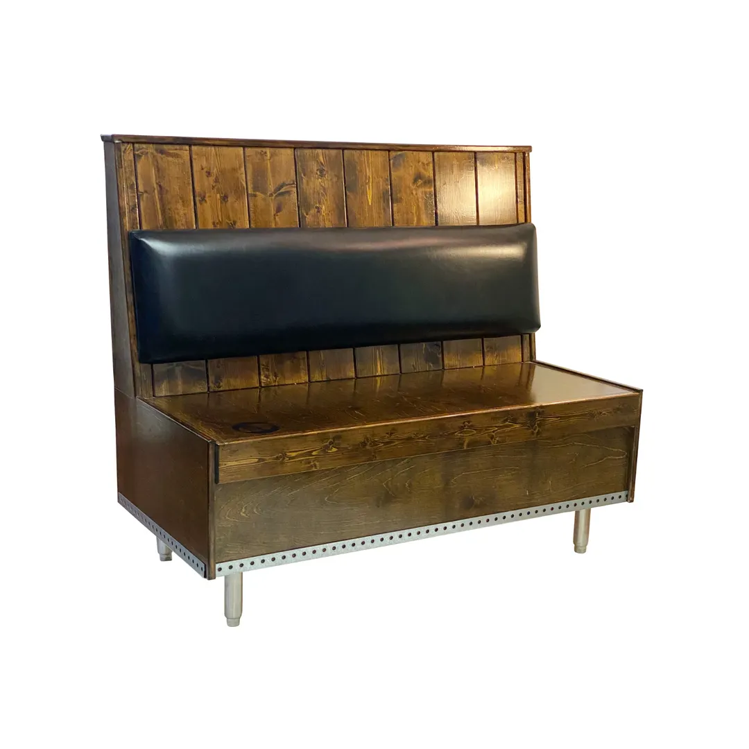 AAA Furniture Wholesale FB48S-DUCE GR5 Duce Booth, Wood Back, Grade 5 Uph