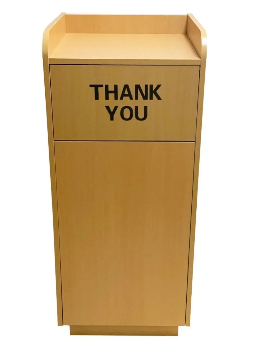 AAA Furniture Wholesale TRASH RECEPTACLE/NATURAL, Trash Receptacle, single