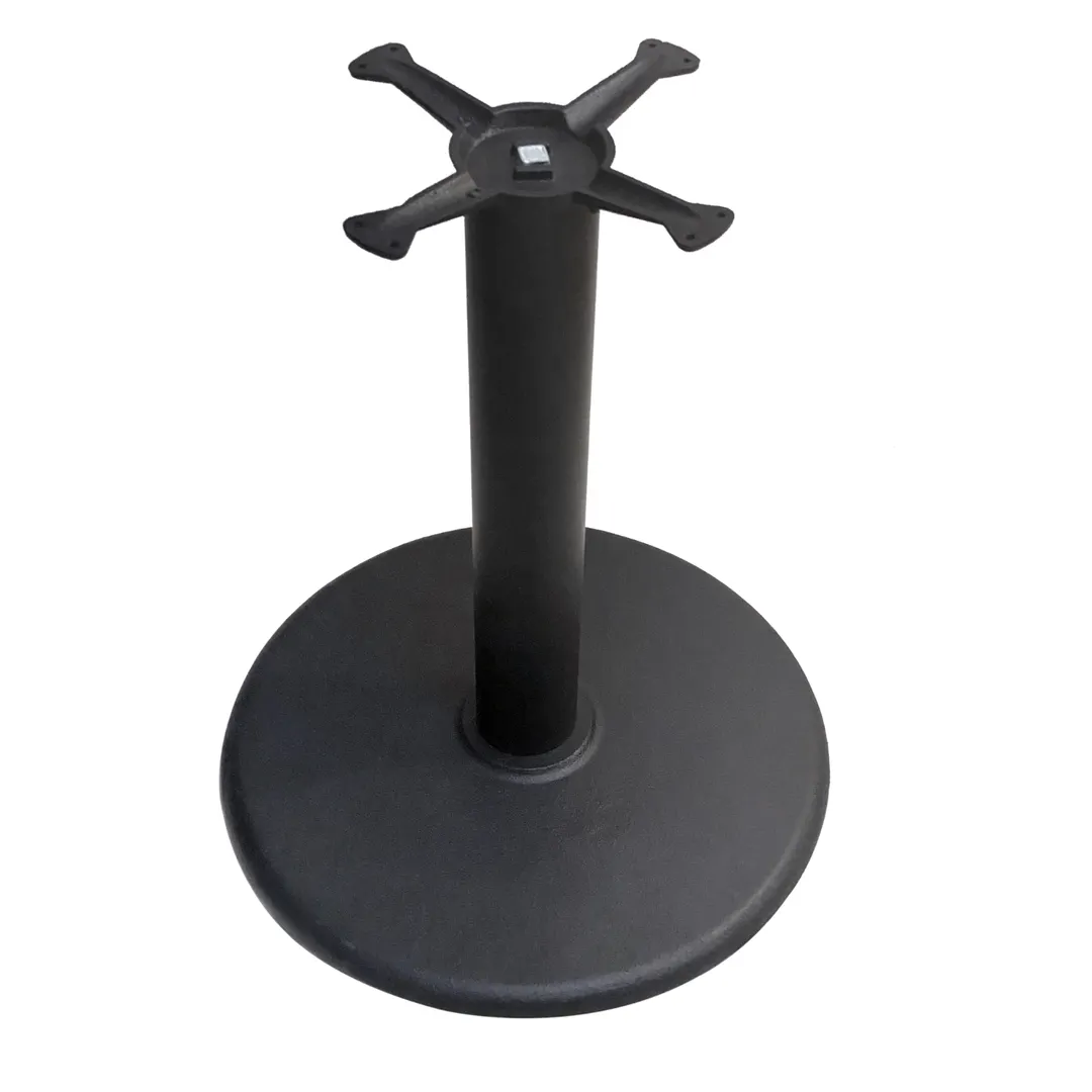AAA Furniture Wholesale TRB24 24" Round Dining Height Table Base, Black Matte Finish, 4" Column, Cast Iron