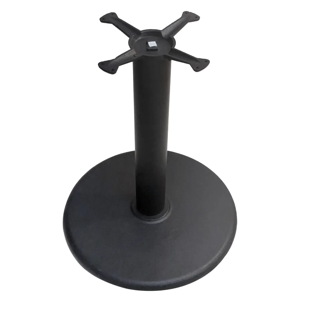 AAA Furniture Wholesale TRB24BH 24" Bar Height Cast Iron Table Base, Black Matte Finish, 4" Column