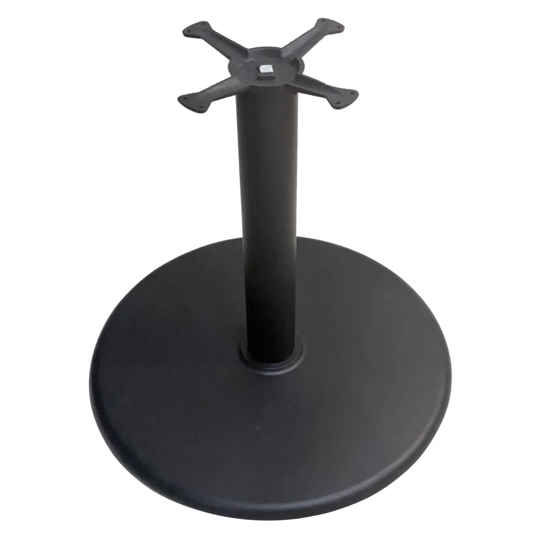 AAA Furniture Wholesale TRB30 30" Round Dining Height Table Base, 4" Column, Black Matte Finish, Cast Iron