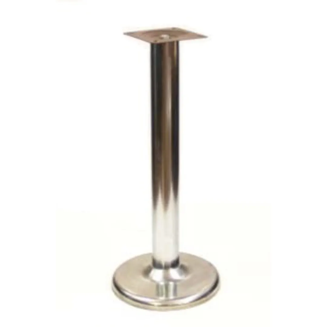 AAA Furniture Wholesale TSR12BH Bar Height Chrome Table Base, 12" Bolt-Down Base, Stainless Steel, 3" Column