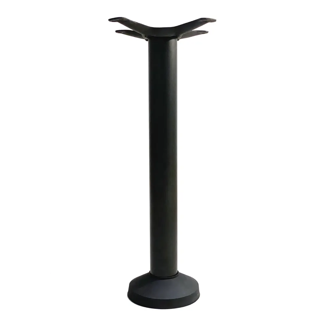 AAA Furniture Wholesale TSRB08BH Bar Height Metal Table Base, 8" Ground Mount, Black Matte Finish, 3" Column, Bolt-Down