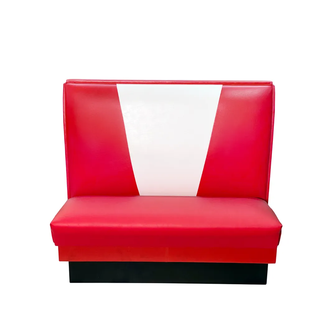 AAA Furniture Wholesale VB36S-DUCE GR4 Duce Booth, V-Shape Back and Upholstered Seat, Grade 4 Uph