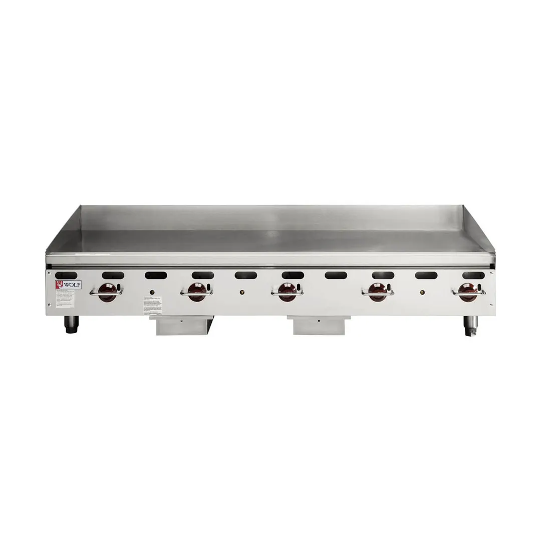 Wolf AGM60 60" Countertop Manual Gas Griddle, 1" Steel Plate, 135.000 BTU