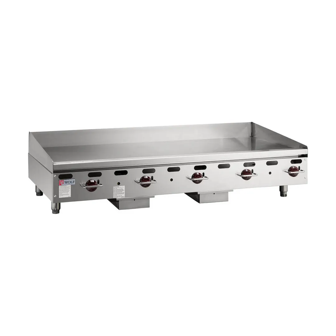 Wolf AGM60 60" Countertop Manual Gas Griddle, 1" Steel Plate, 135.000 BTU