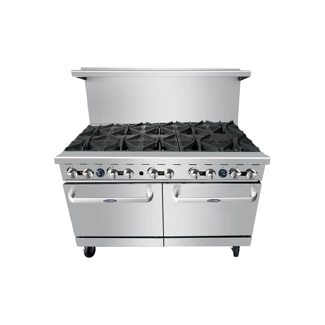 Atosa USA AGR-10B-LP 60" Liquid Propane Gas Restaurant Range w/ (10) Open Burners, 374.000 BTU