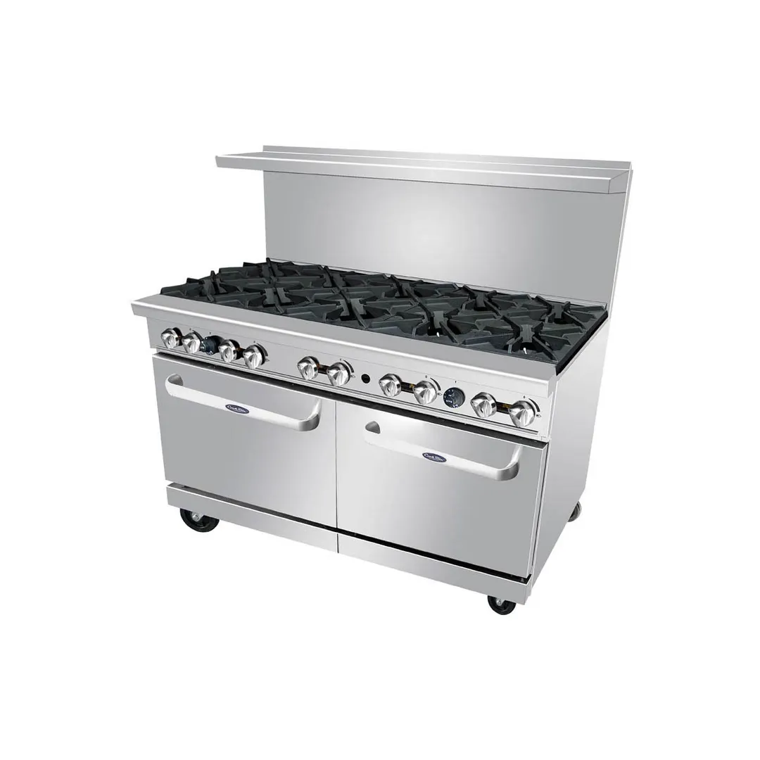 Atosa USA AGR-10B-LP 60" Liquid Propane Gas Restaurant Range w/ (10) Open Burners, 374.000 BTU