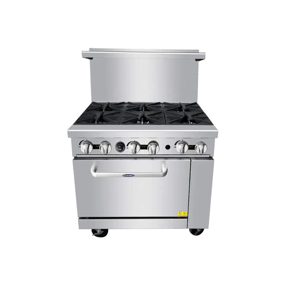 Atosa USA AGR-6B-NG 36" Gas Restaurant Range w/ (6) Open Burners, (1) Oven, 219.000 BTU