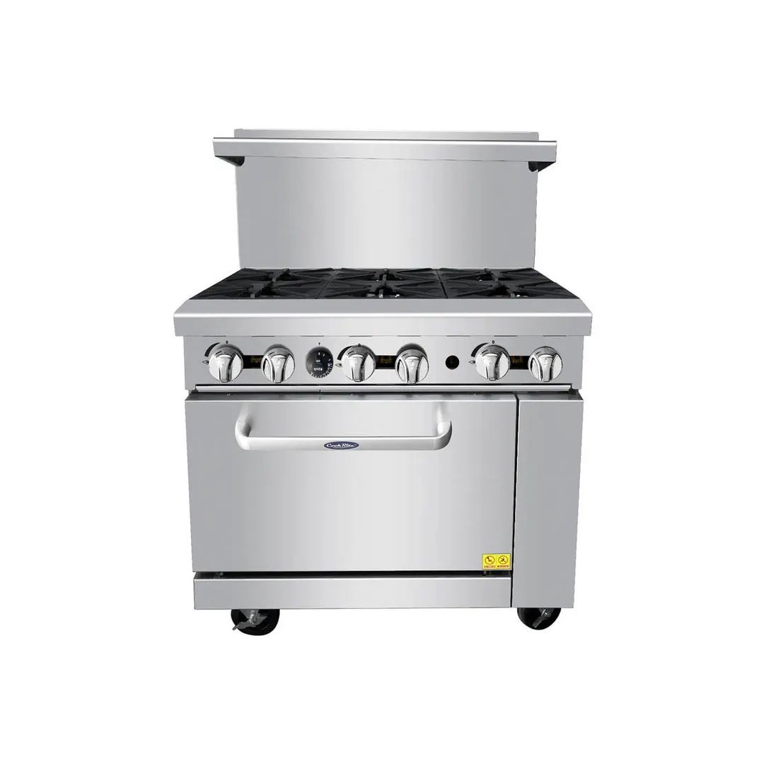 Atosa USA AGR-6B-NG 36" Gas Restaurant Range w/ (6) Open Burners, (1) Oven, 219.000 BTU
