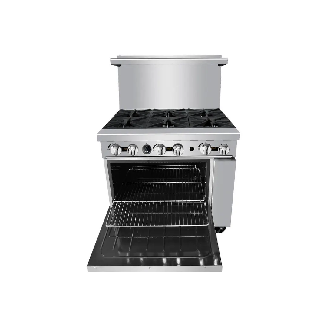 Atosa USA AGR-6B-NG 36" Gas Restaurant Range w/ (6) Open Burners, (1) Oven, 219.000 BTU