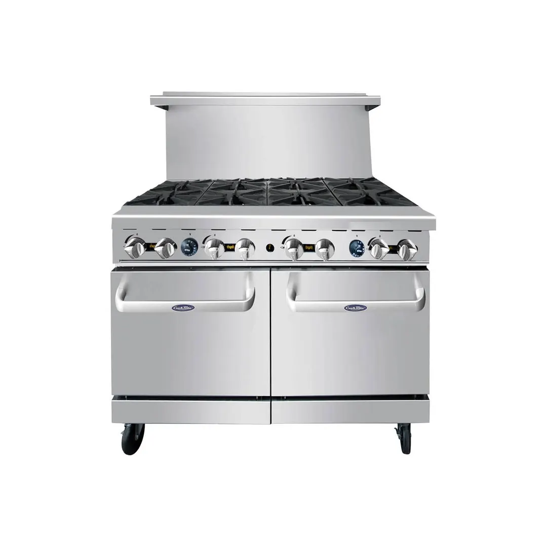 Atosa USA AGR-8B-LP 48" Liquid Propane Gas Restaurant Range w/ (8) Open Burners, 304.000 BTU