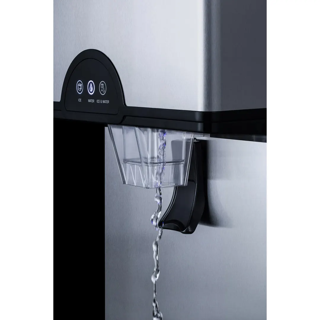 Accucold AIWD282 17" Countertop Nugget 282 lb Ice & Water Dispenser, Air Cooled, 11 lb Bin
