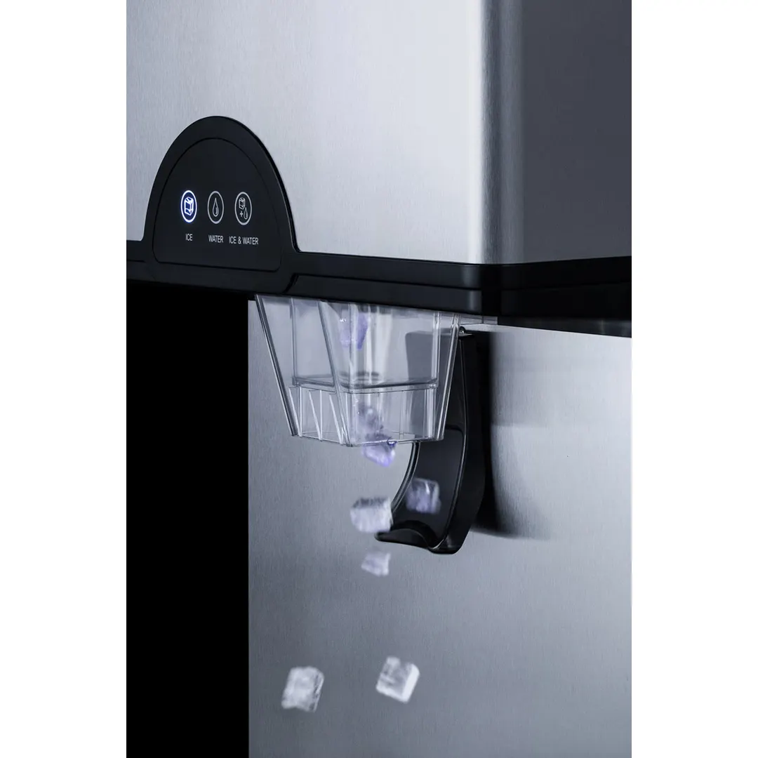 Accucold AIWD282 17" Countertop Nugget 282 lb Ice & Water Dispenser, Air Cooled, 11 lb Bin