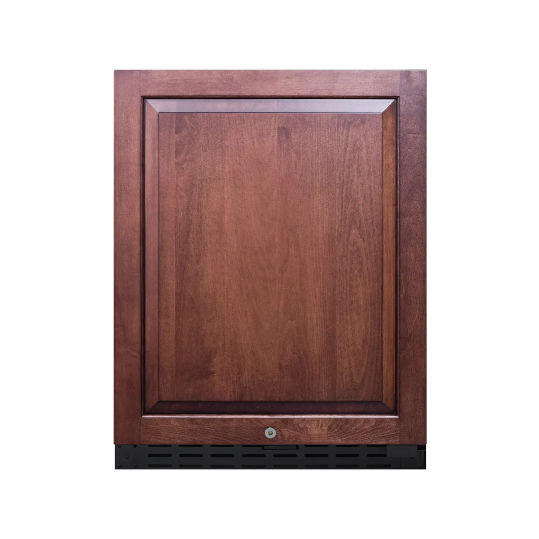 Summit AL55IF 24" Built-in or Freestanding Undercounter Refrigerator in Black, Panel Ready Door, 4.2 cu.ft