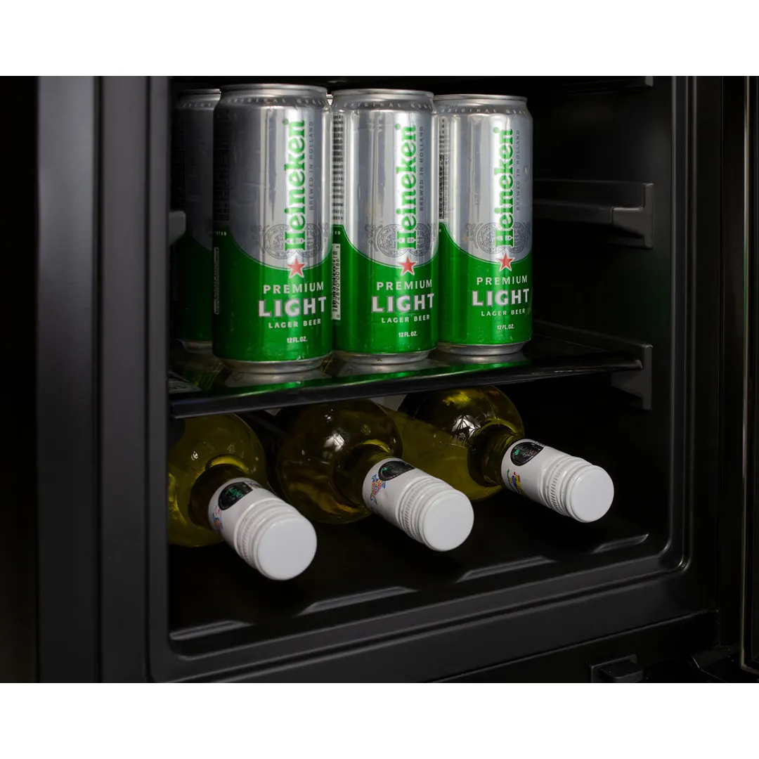 Summit ALBV15 Undercounter Beverage Center with Glass Door, in Black, 2.3 cu.ft