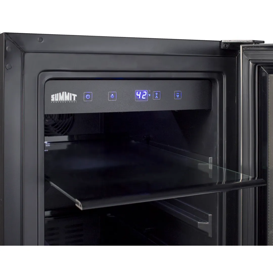 Summit ALBV15 Undercounter Beverage Center with Glass Door, in Black, 2.3 cu.ft