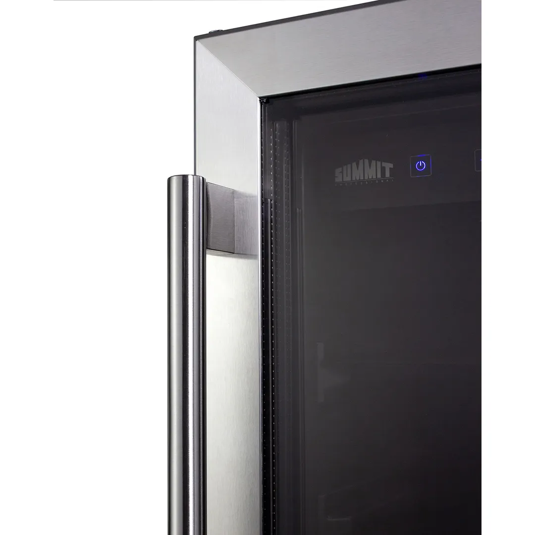 Summit ALBV15 Undercounter Beverage Center with Glass Door, in Black, 2.3 cu.ft