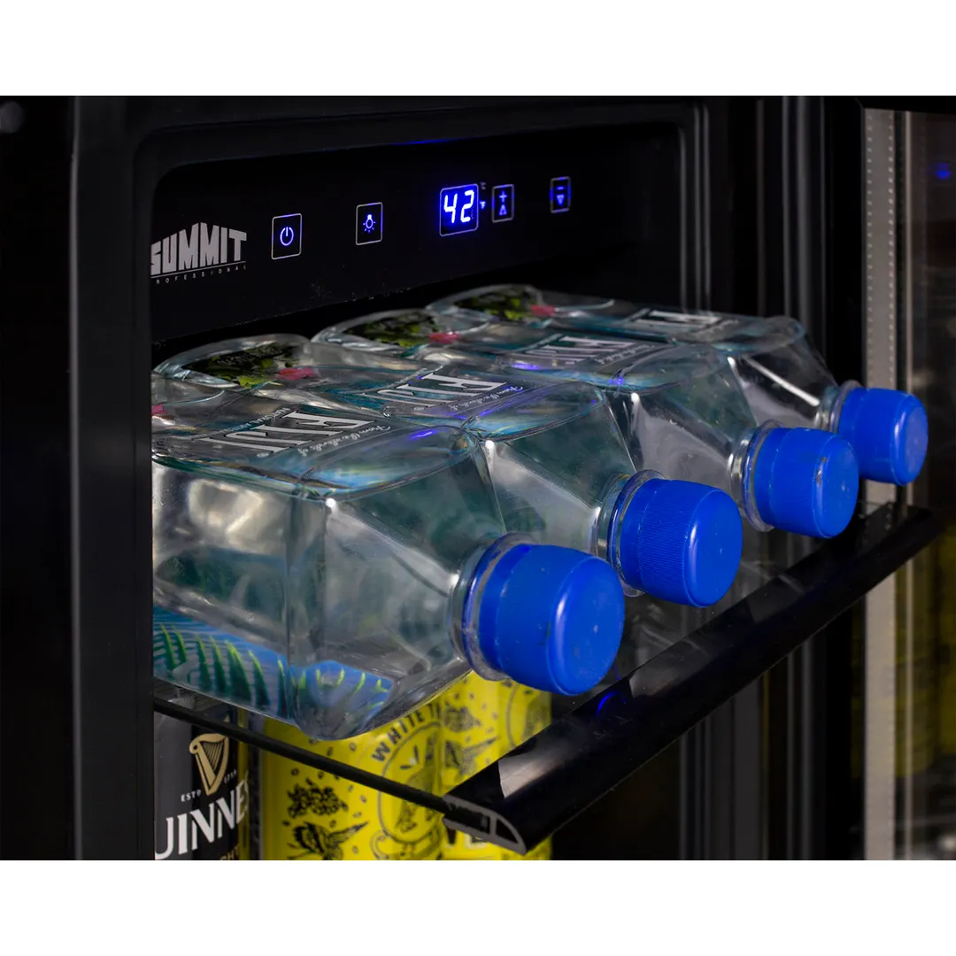 Summit ALBV15 Undercounter Beverage Center with Glass Door, in Black, 2.3 cu.ft