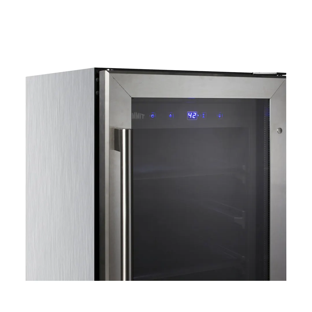Summit ALBV15CSS Undercounter Beverage Center w/ Glass Door, 2.3 cu.ft