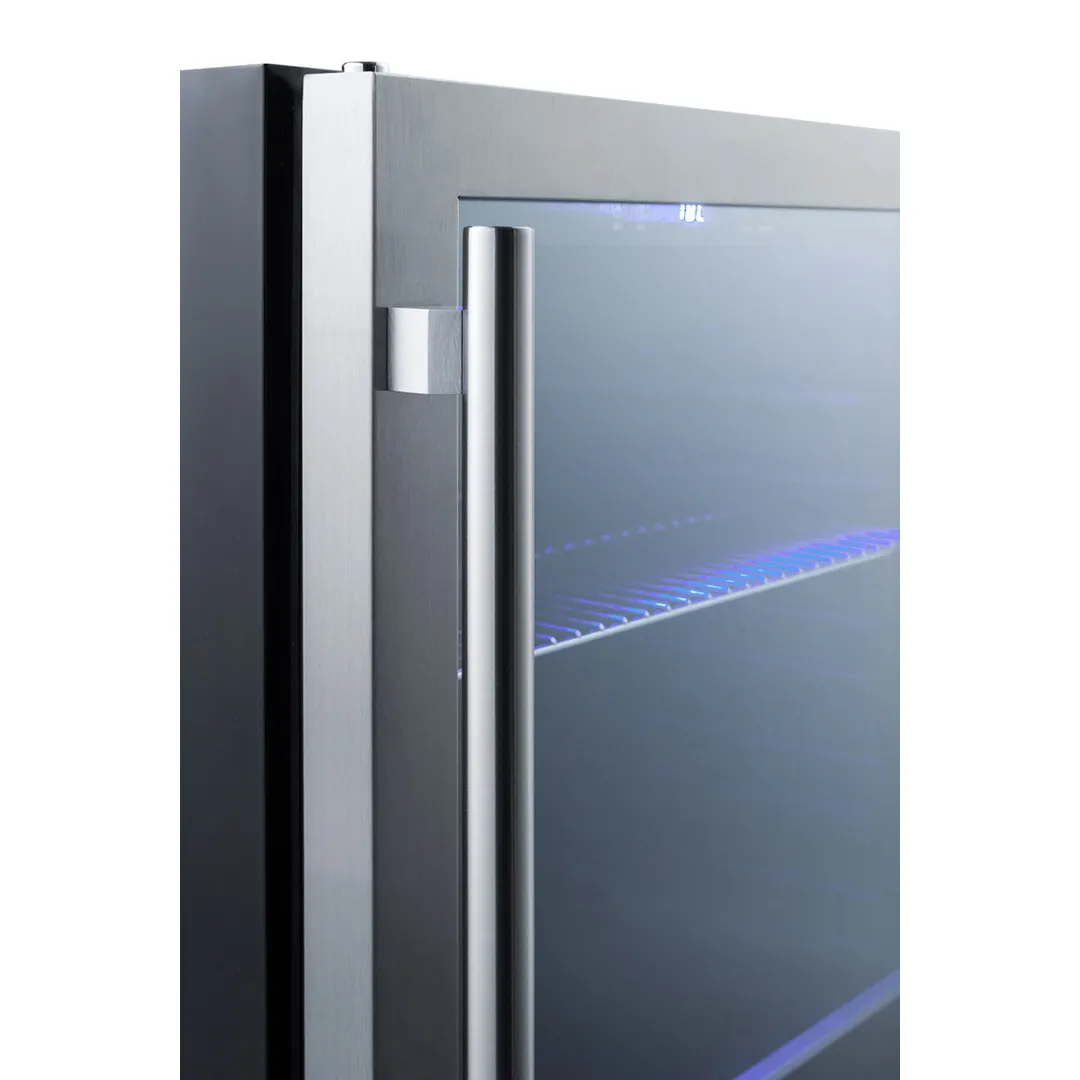 Summit ALBV2466CSS 23-1/2" Countertop Glass Door Beverage Merchandiser, 4.2 cu. ft.