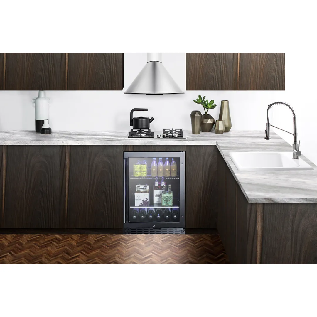 Summit ALBV2466CSS 23-1/2" Countertop Glass Door Beverage Merchandiser, 4.2 cu. ft.