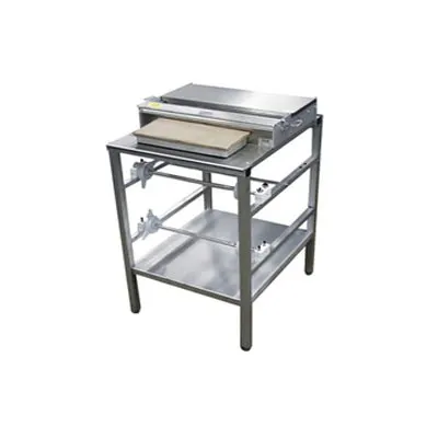 Alfa International 102A Heat Seal Wrapper, Floor Model, 2-Roll Unit, 6" x 15" Hot Plate, 18" Film Width, 725W, 115V, Stainless Steel & Aluminum