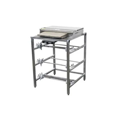 Alfa International 104A Heat Seal Wrapper Floor Model, 3-Roll, 8"x15" Teflon Hot Plate, Metal, Rod, 725W 115V