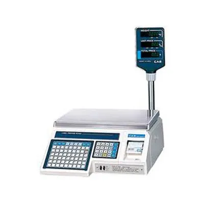 Alfa International ALP1-30P CAS Scale, 30 lb x .01 lb, 10"x14" Stainless Steel Platter, 4k PLU, Label Printing
