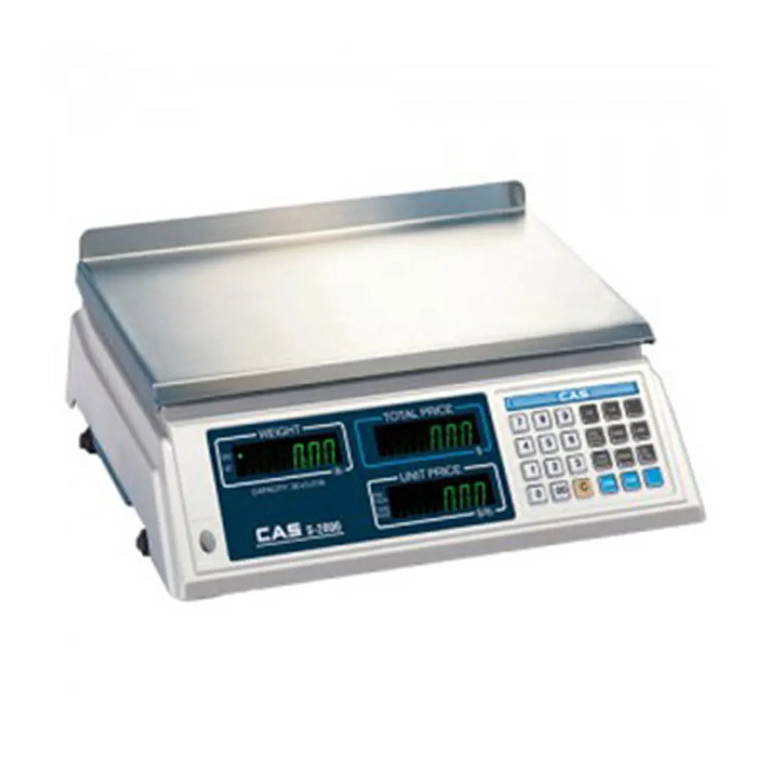 Alfa International AS2K-30 CAS Scale 30 lb x .01 lb, Stainless Platter VFD Display 999 PLUs 120V 60Hz Trade
