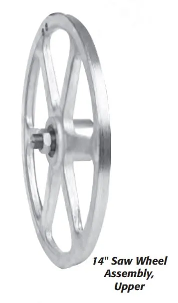 Alfa International BIS003-14 Biro Band Saw Wheel, 14" Dia., Bearing & Shaft Assembly, Meat Processing Parts