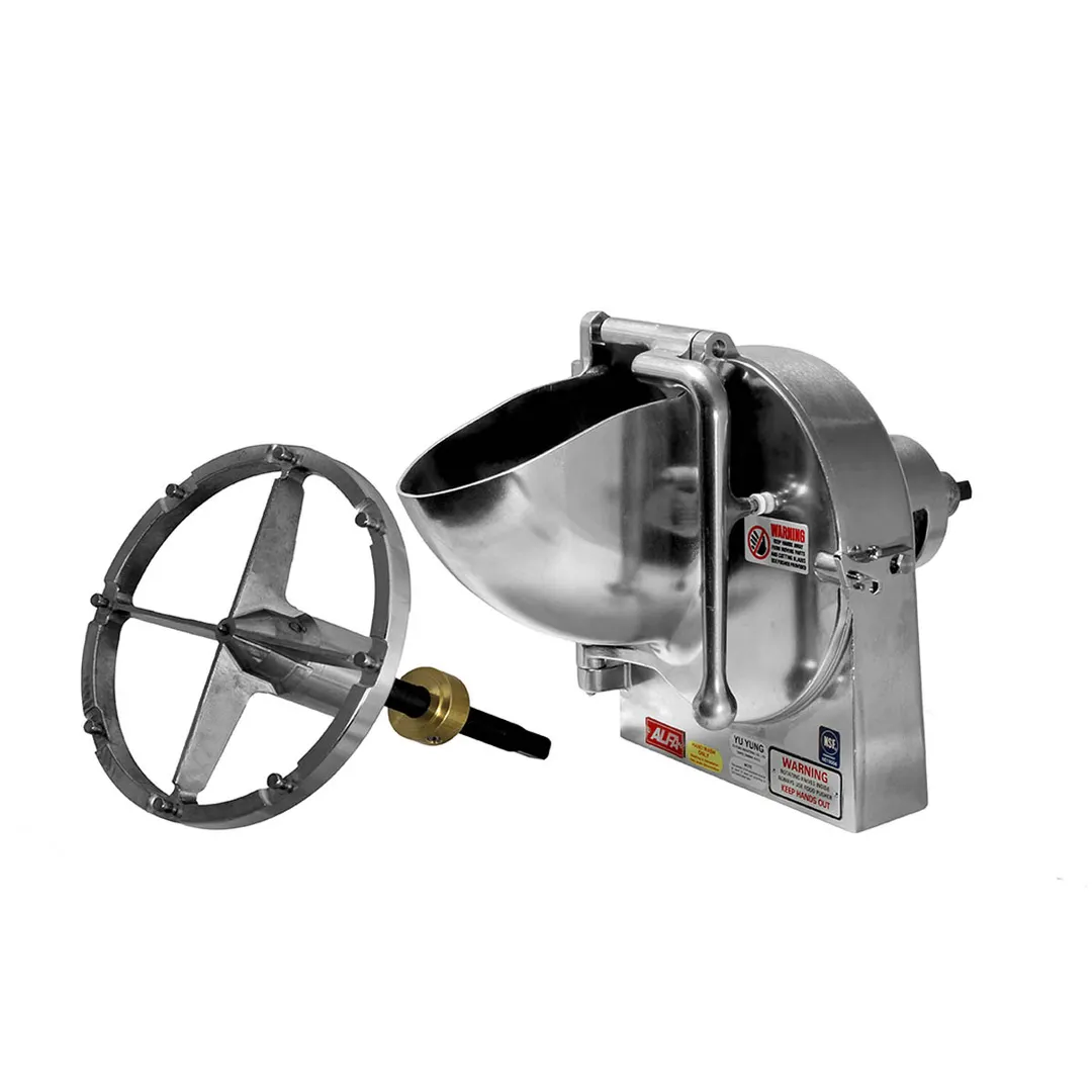 Alfa International GS-12 Polished Aluminum Grater/Shredder Attachment, 3/16" Disc, 12-Hub, Replaces Hobart 9 GS
