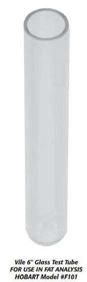 Alfa International HMG-FTT Test Tube, 6" Glass, For Hobart Meat Grinders