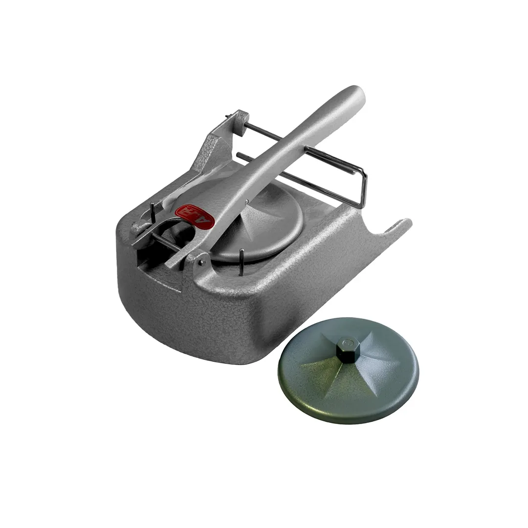Alfa International PM-1 Countertop Hamburger Patty Press, Hand Operated, Aluminum Construction