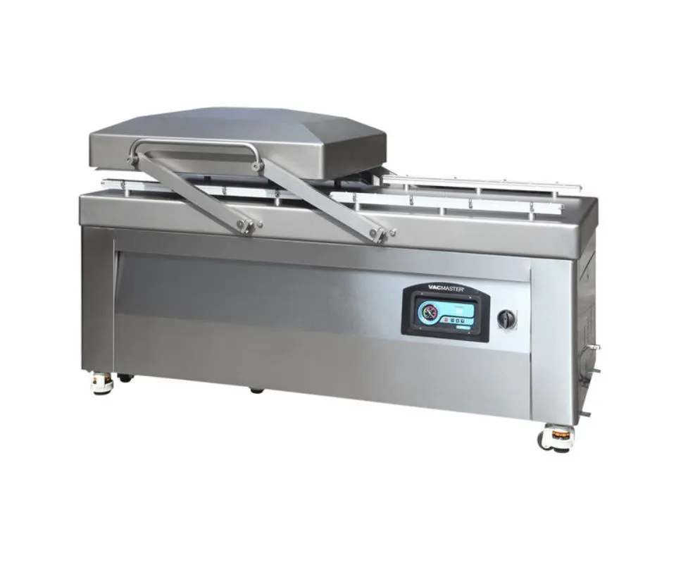 Alfa VP800 Double Chamber Vacuum Sealer, Floor 35-13/16"W x 31-1/2"D, 32" Seal Bars, Stainless Steel, 220V 3-Ph