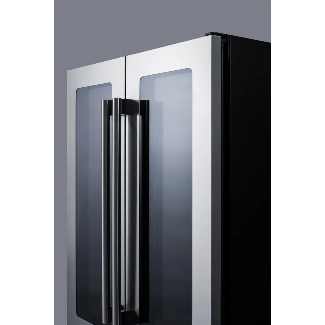 Summit ALFD24WBV 23" Glass Door Wine Refrigerator, Dual Temperature, 21 Bottles