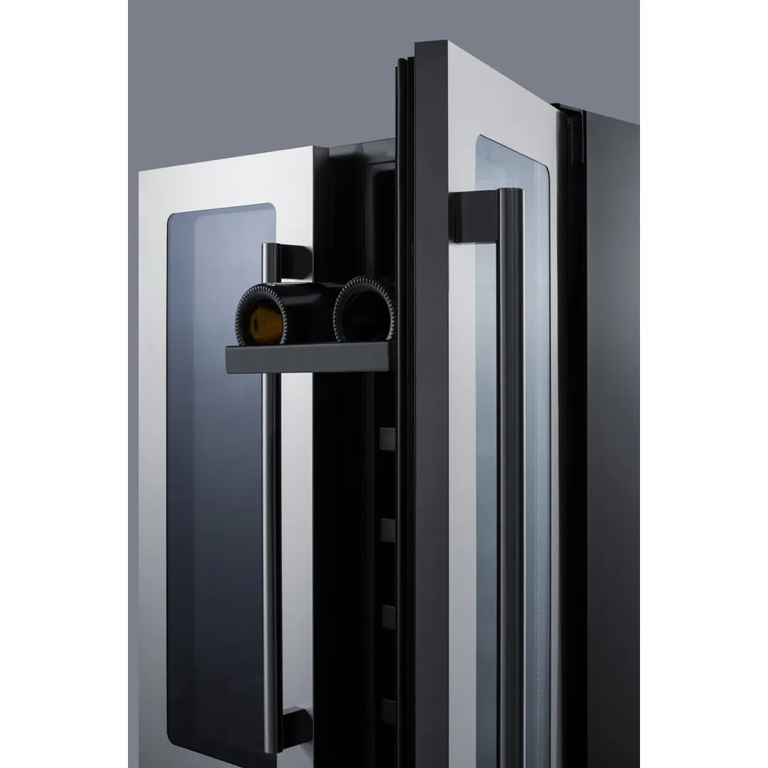 Summit ALFD24WBV 23" Glass Door Wine Refrigerator, Dual Temperature, 21 Bottles