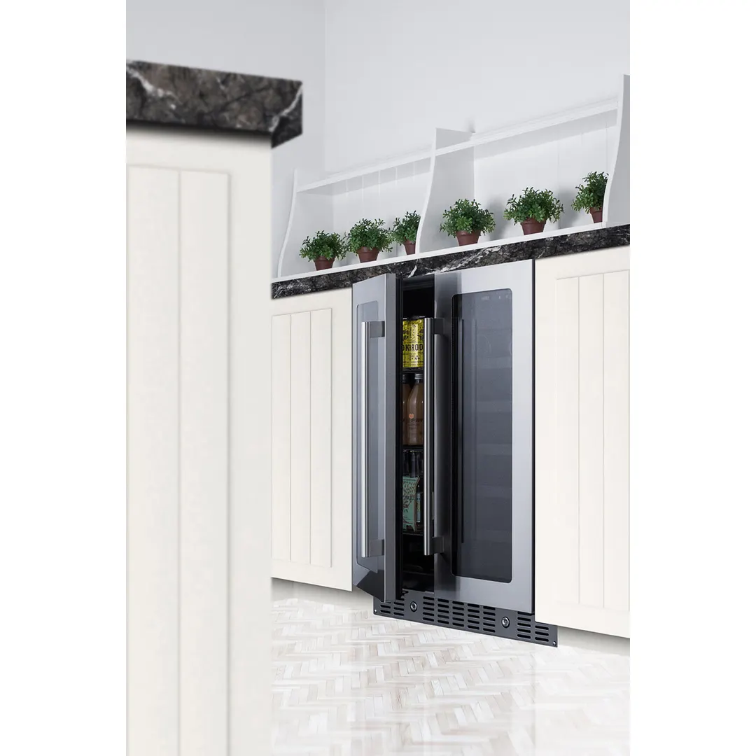 Summit ALFD24WBV 23" Glass Door Wine Refrigerator, Dual Temperature, 21 Bottles