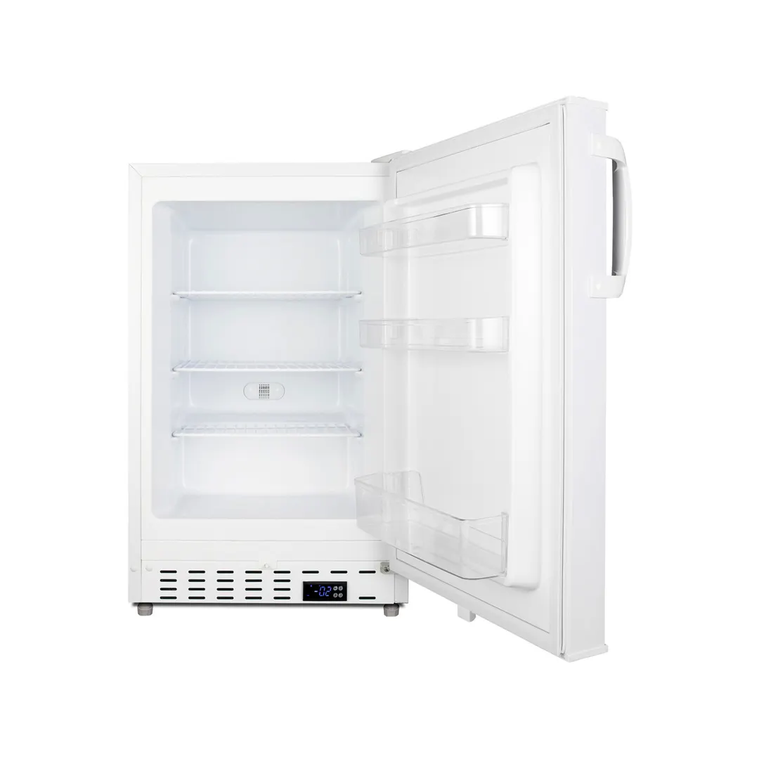 Summit ALFZ36 20" Built-in or Freestanding Undercounter Freezer in White, 2.68 cu. ft.