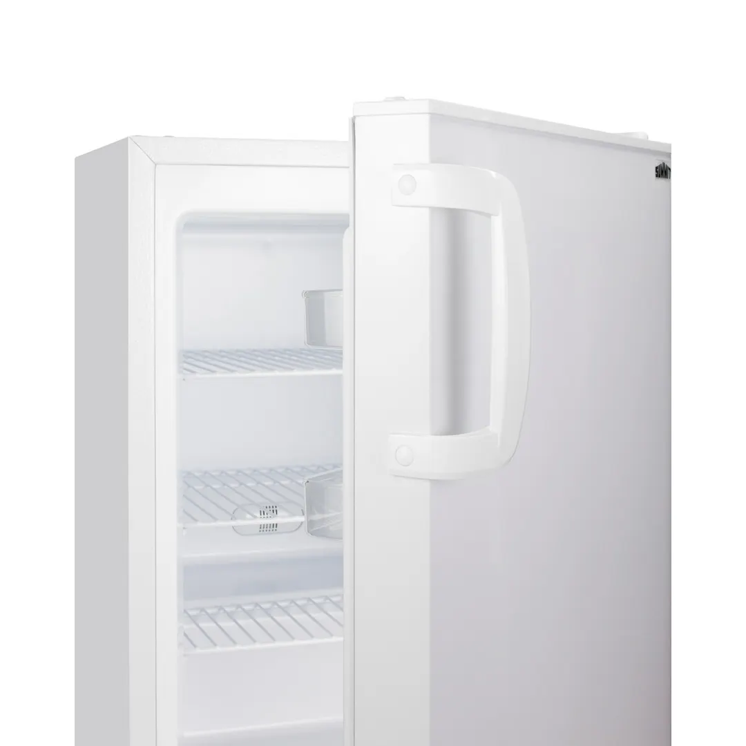Summit ALFZ36 20" Built-in or Freestanding Undercounter Freezer in White, 2.68 cu. ft.