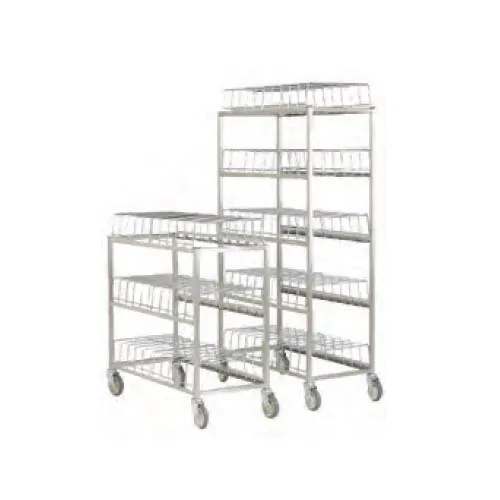 Alluserv 108CDR Induction Base Drying Rack with 108 Capacity and Removable Cradles, 5" Swivel Casters