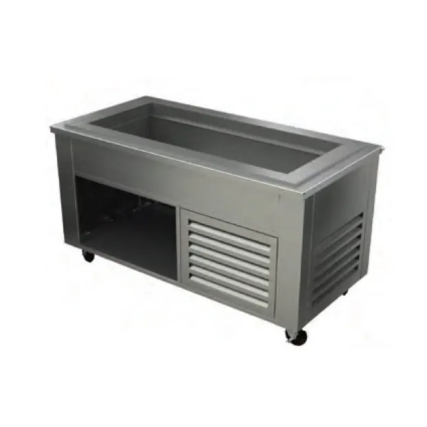 Alluserv ACF9C3 52" Evolution Series Recessed Cold Food Counter w/ Enclosed Base, (3) Pan
