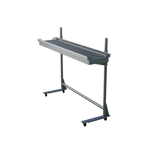 Alluserv CRC04 Stainless Steel Mobile Cantilever Tray Make-Up Conveyor w/ 4 Section