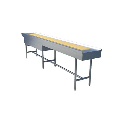Alluserv FBC18 Stainless Steel Motorized Fabric Belt Tray Make-Up Conveyor w/ 18 Section