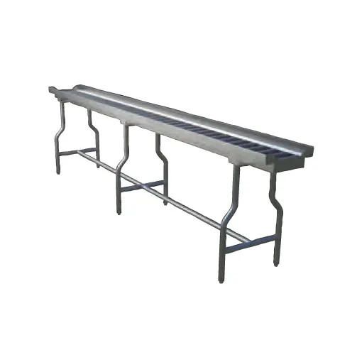 Alluserv RC10 Stainless Steel Roller Tray Make-Up Conveyor w/ 10 Section