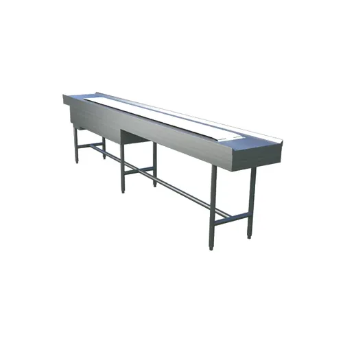 Alluserv SBC14 Stainless Steel Slat Belt Tray Make-Up Conveyor w/ 14 Section