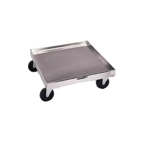 Alluserv SSRD01 Stainless Steel Glass Rack Dolly, 20x20, 200 lb, Silver, Swivel Casters