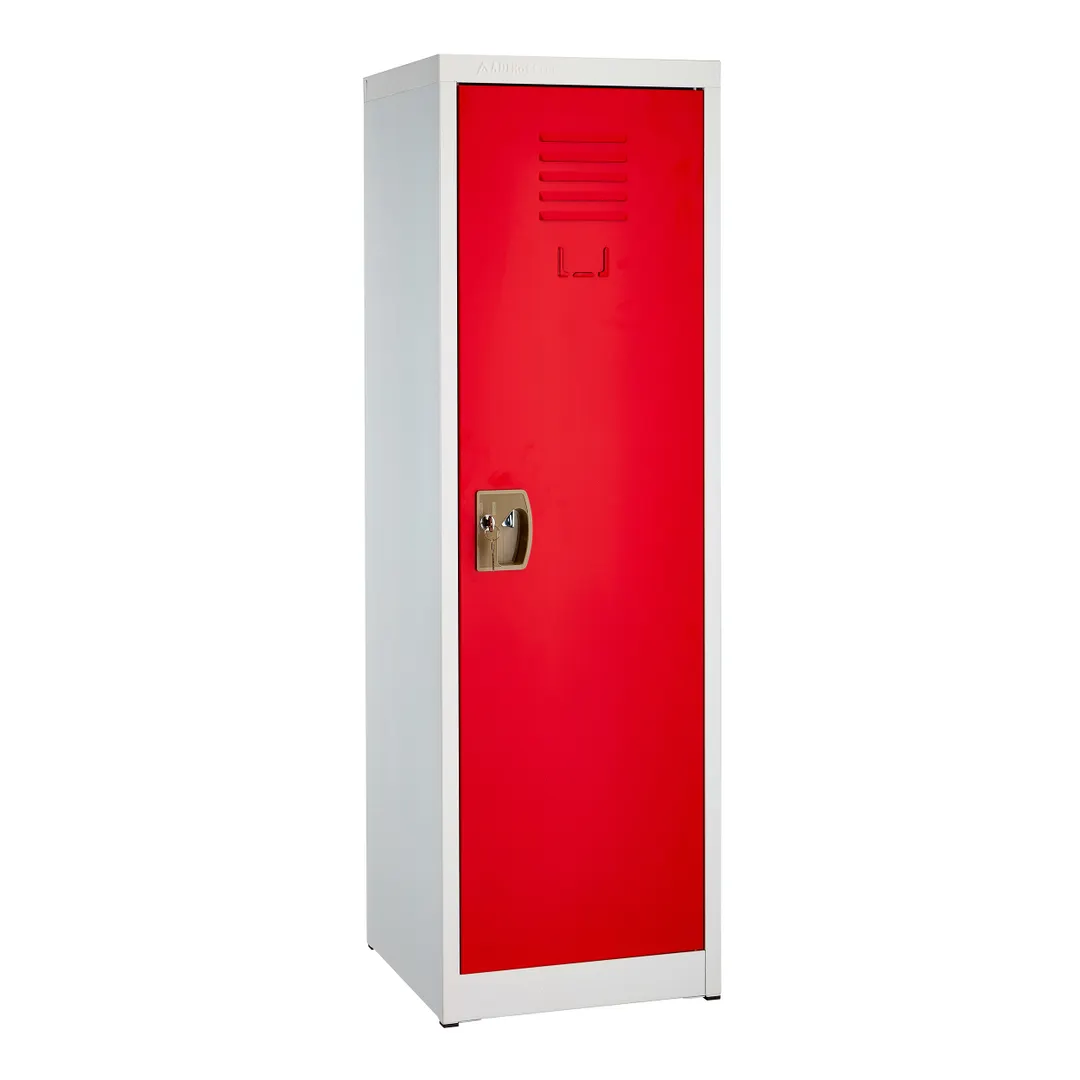 Alpine Industries ADI629-01-RED Steel Red Single Tier Storage Locker for Kids - 48"H x 15"W