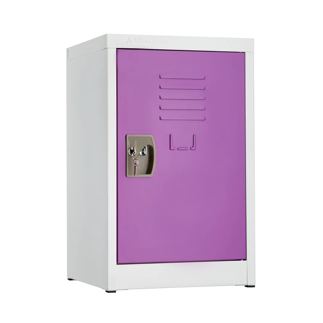 Alpine Industries ADI629-02-PUR Green Steel Single Tier Storage Locker for Kids - 24"H x 15"W