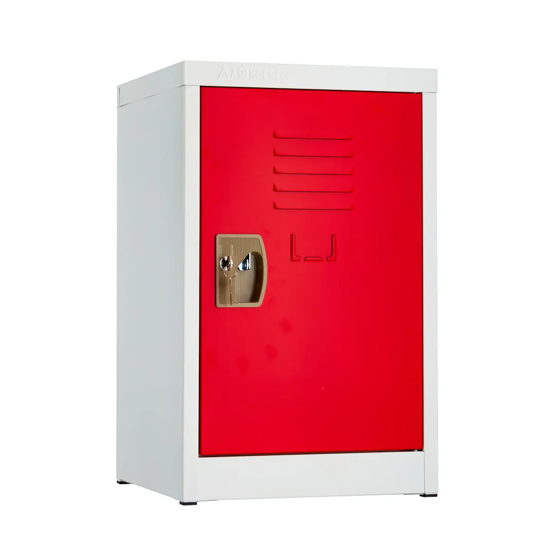 Alpine Industries ADI629-02-RED Red Steel Single Tier Storage Locker for Kids - 24"H x 15"W